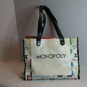 Monopoly Themed Tote Bag - Black and Cream
